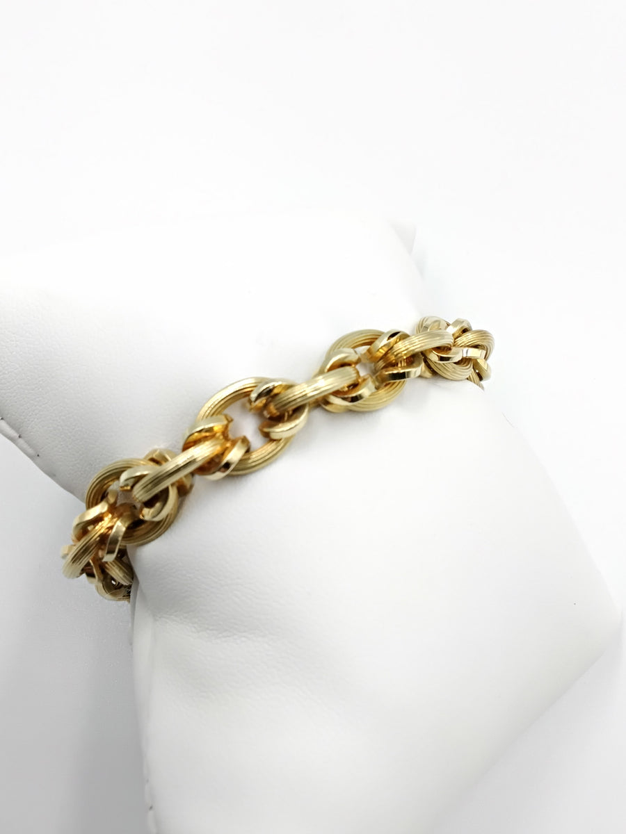 Link Bracelet - Yellow Gold 14k (.585) 17.8 grams 7 inch