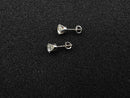 Double Stud Earring - White Gold 14k (.585) 1.3 grams