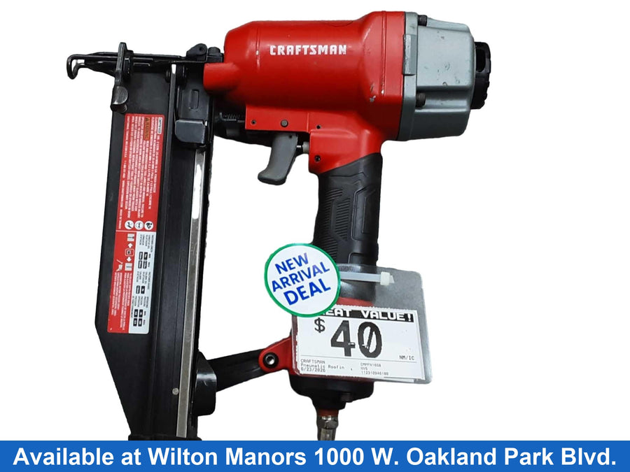 Craftsman Cmpfn16sb Red Pneumatic Roofing Nailer