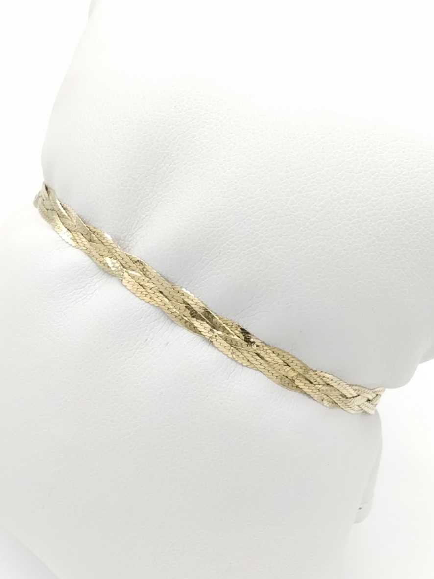 Herringbone Bracelet - Yellow Gold 14k (.585) 2.5 grams 8 inch
