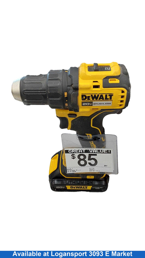 Dewalt Dcd793 Yellow Cordless Standard Drill