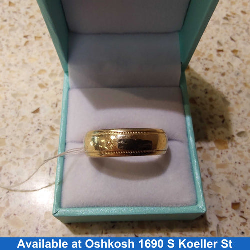 Ring - Wedding Band - Yellow Gold 14k (.585) 11.1 grams Size 14