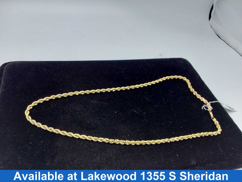 Rope Chain - Yellow Gold 10k (.417) 36.4 grams 23 inch