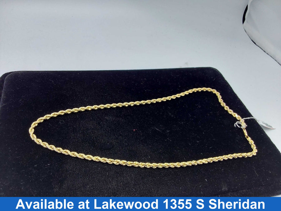 Rope Chain - Yellow Gold 10k (.417) 36.4 grams 23 inch