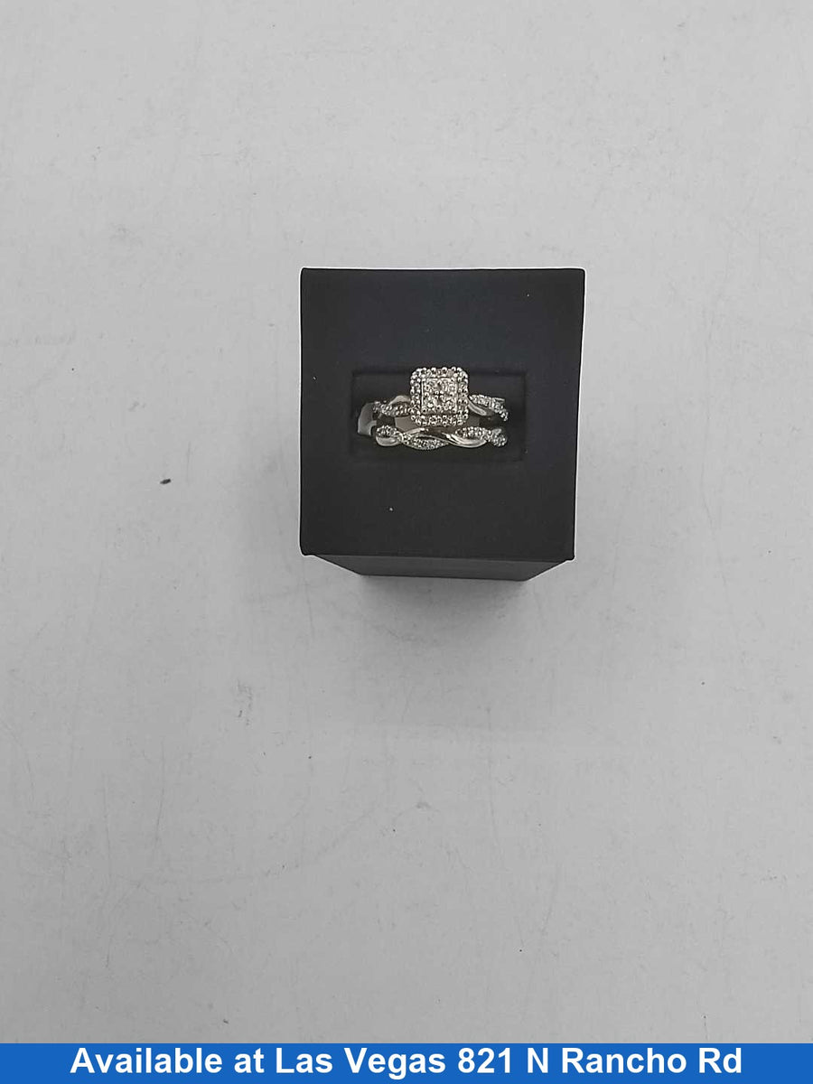 Ring - Engagement Set - White Gold 10k (.417) 5.4 grams Size 20