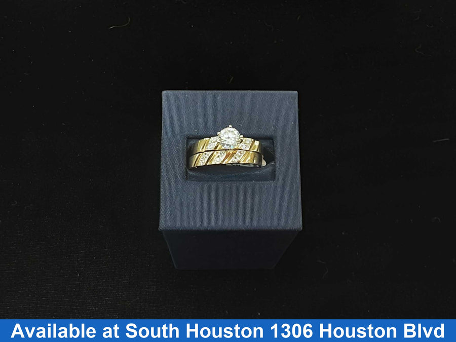 Ring - Engagement Set - Yellow Gold 10k (.417) 4.6 grams Size 10