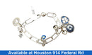 Pandora Snake Chain Bracelet W 9 Charms Silver Other Collectible
