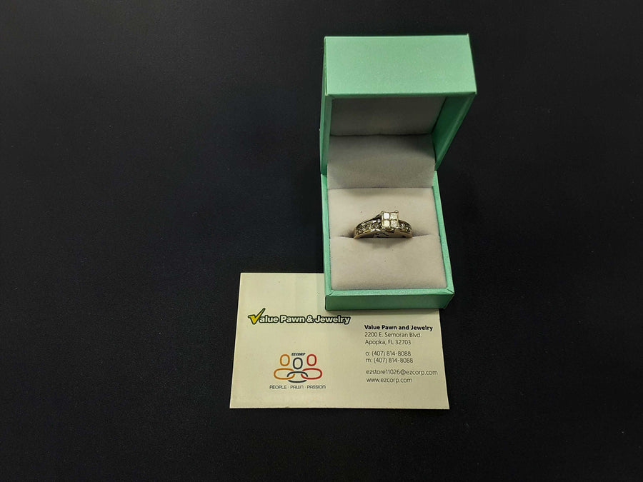 Ring - Wedding Set - White Gold 14k (.585) 5.2 grams Size 7