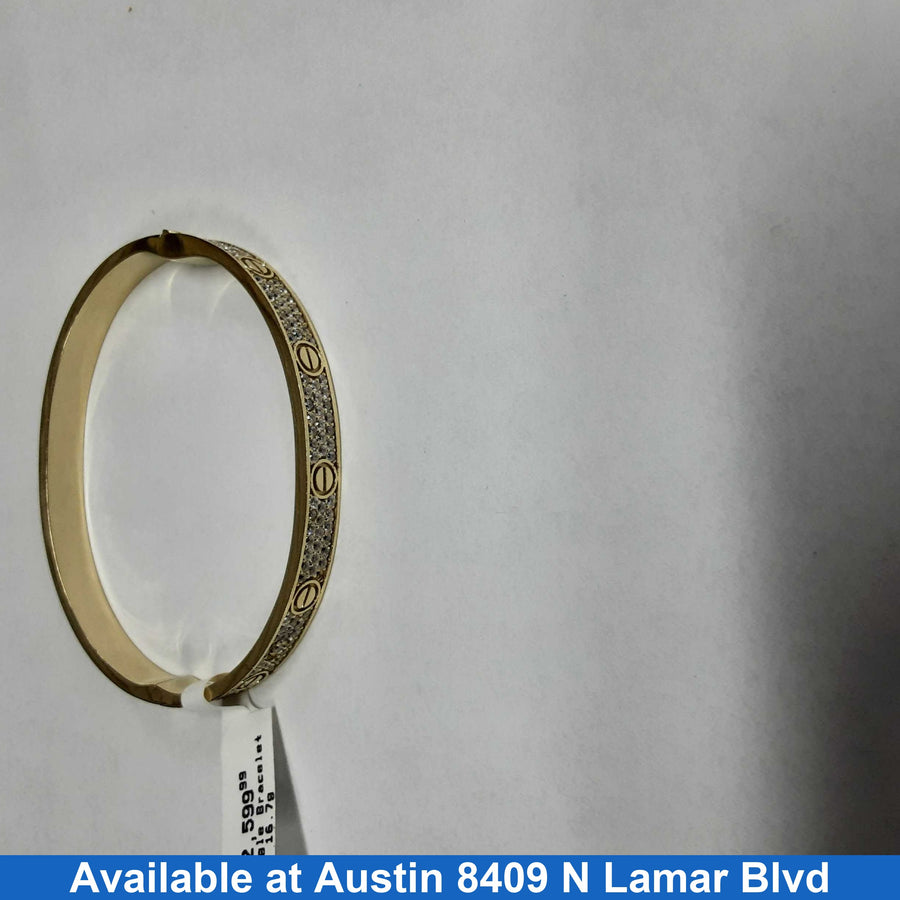 Bangle Bracelet - Yellow Gold 14k (.585) 16.7 grams 8 inch