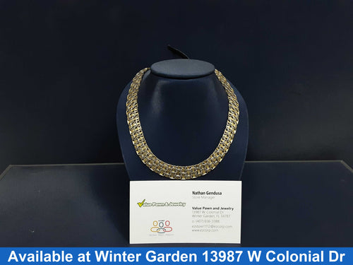 Woven Chain - Yellow Gold 14k (.585) 25.5 grams 18 inch
