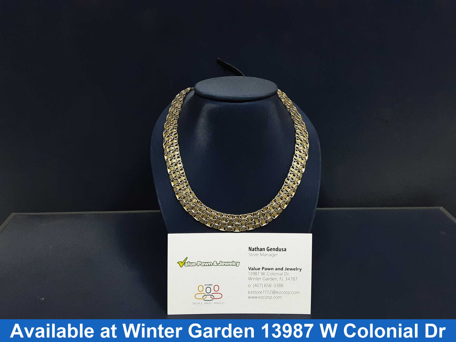 Woven Chain - Yellow Gold 14k (.585) 25.5 grams 18 inch