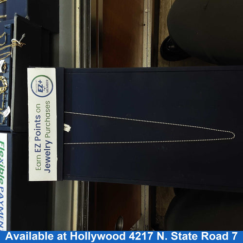 Bead Chain - White Gold 10k (.417) 7.7 grams 24 inch