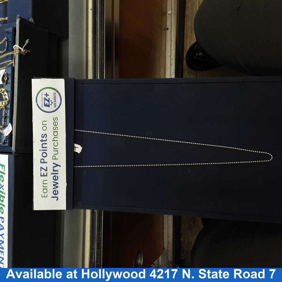 Bead Chain - White Gold 10k (.417) 7.7 grams 24 inch