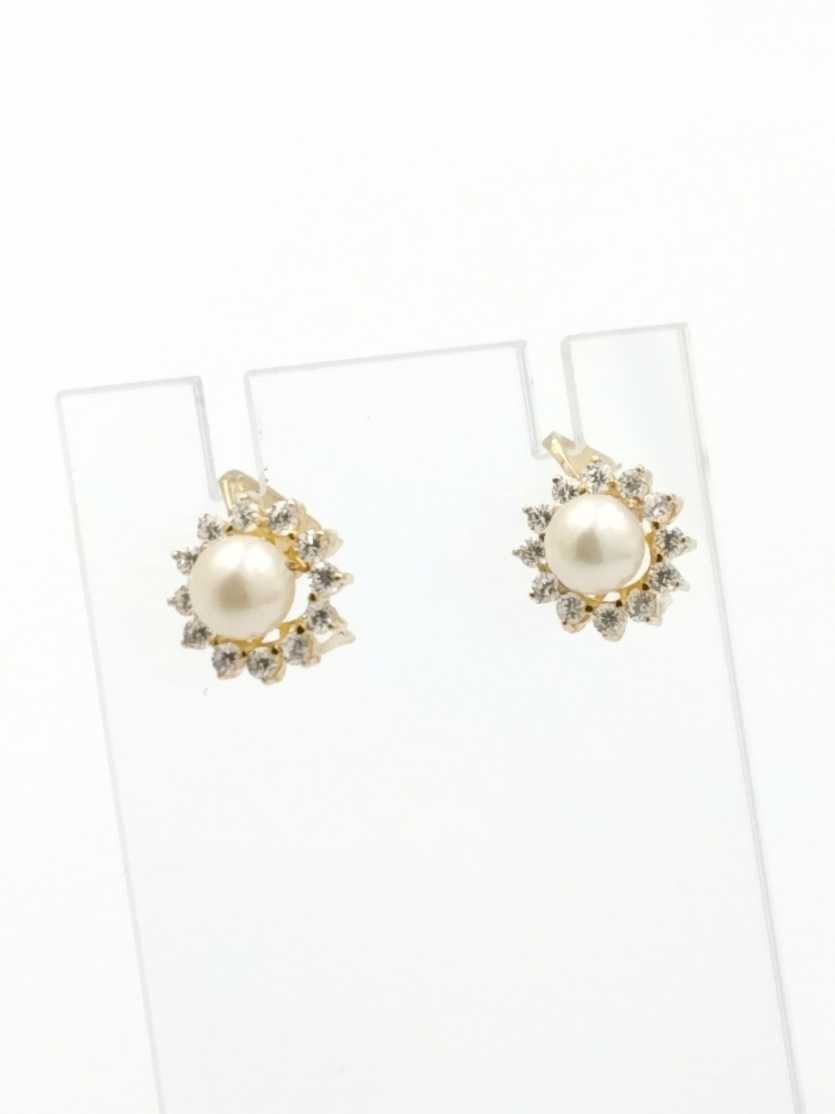 Pearl Earrings - Yellow Gold 14k (.585) 3.7 grams