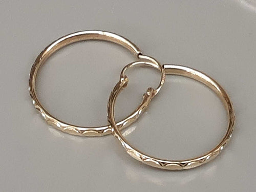 Hoop Earrings - Yellow Gold 10k (.417) 1.8 grams