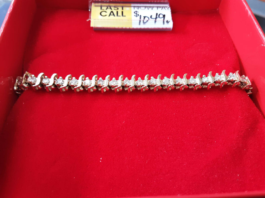 Tennis Bracelet - Yellow Gold 14k (.585) 11.1 grams 7 inch