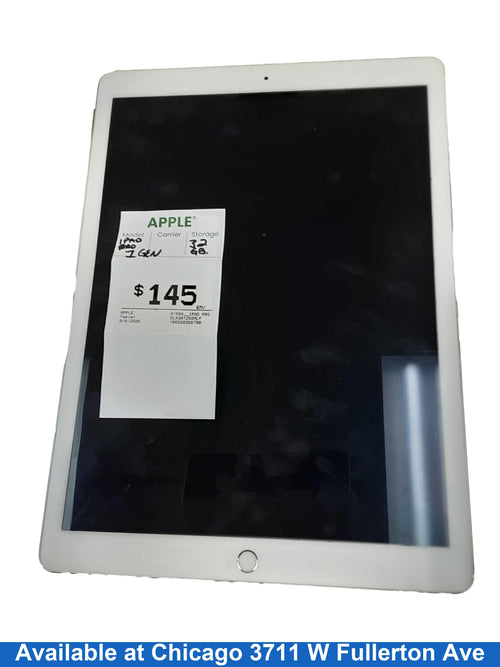 Apple A1584__ipad Pro 1st Gen White Tablet
