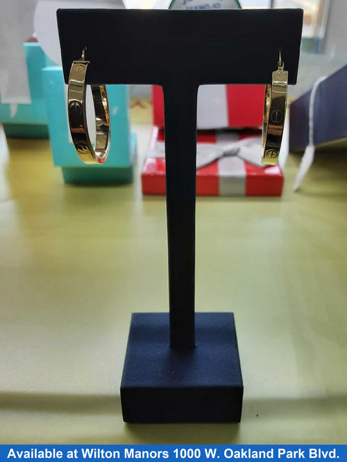 Hoop Earrings - Yellow Gold 14k (.585) 3.6 grams