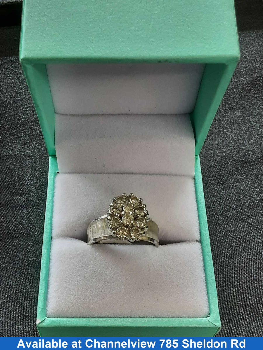 Ring - Engagement Set - White Gold 14k (.585) 6.8 grams Size 7