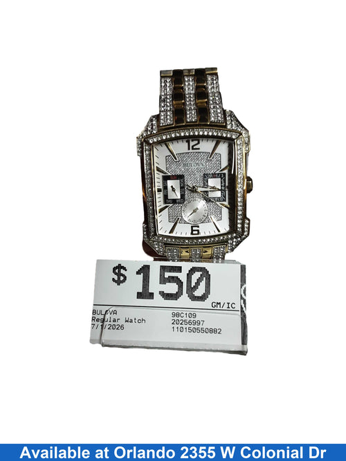 Bulova 98c109 Gold Regular Watch
