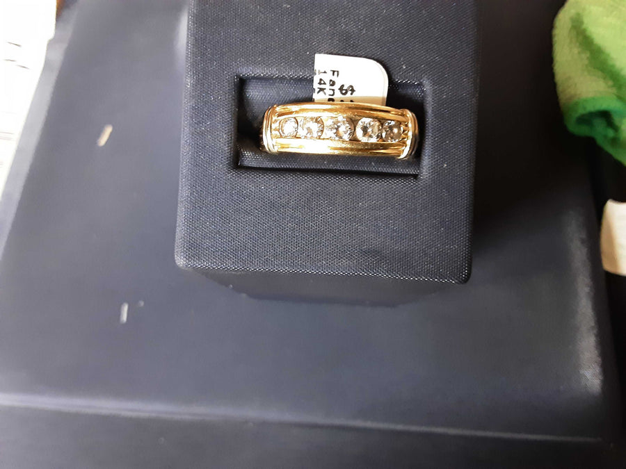 Ring - Wedding Band - Yellow Gold 14k (.585) 8 grams Size 20