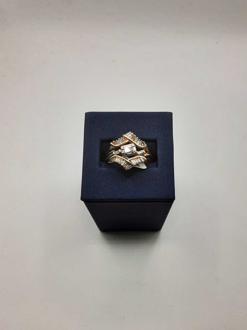 Ring - Engagement Set - White Gold 14k (.585) 7.3 Grams Size 8