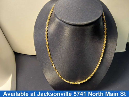 Rope Chain - Yellow Gold 14k (.585) 10.1 grams 21 inch