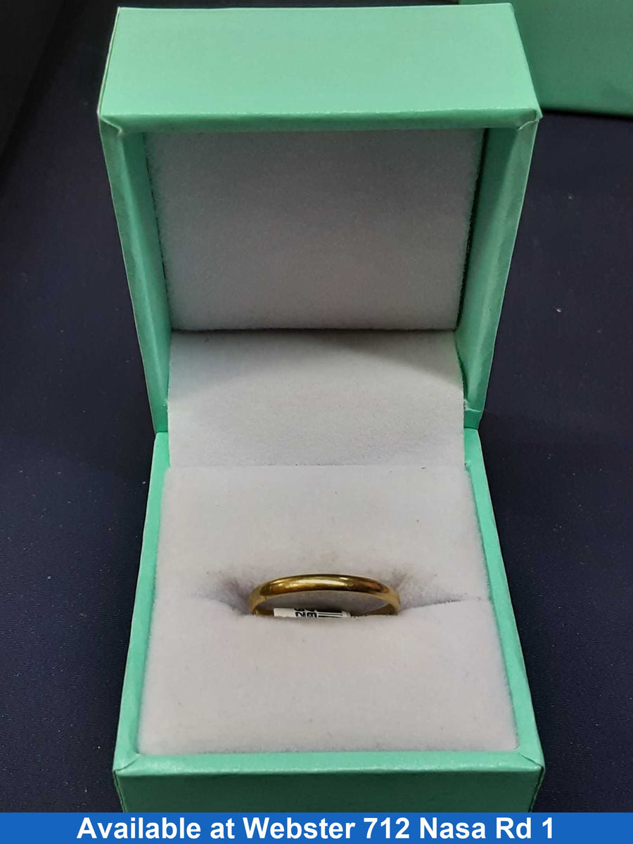 Ring - Wedding Band - Yellow Gold 14k (.585) 0.9 grams Size 6.5