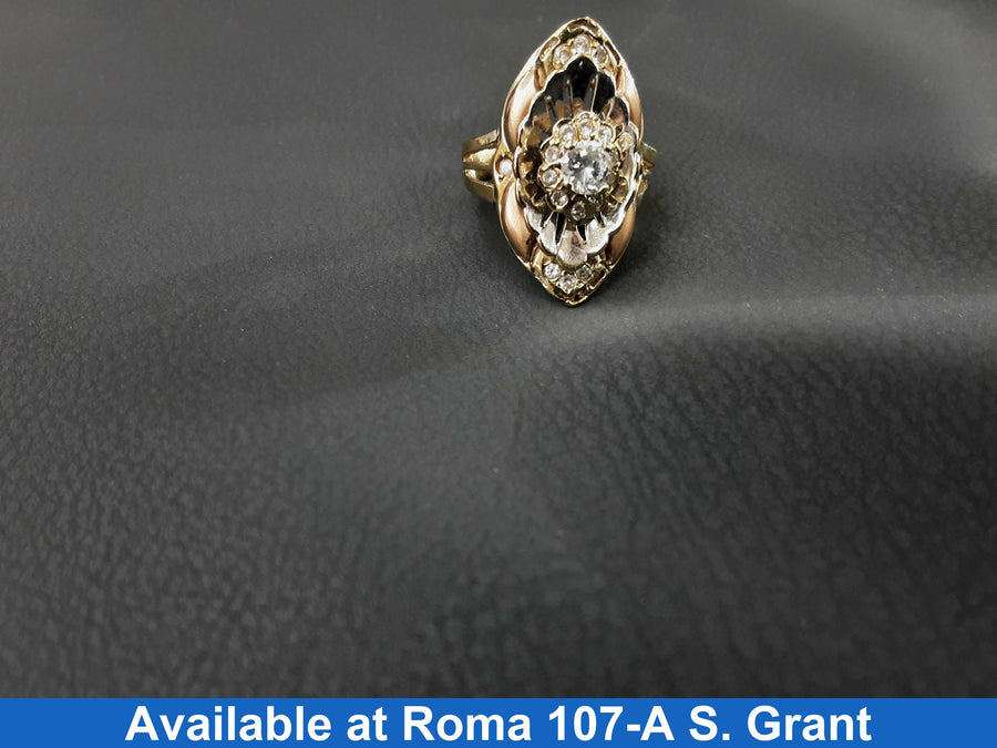 Women's Ring - Tricolor Gold 14k (.585) 6.9 grams Size 9
