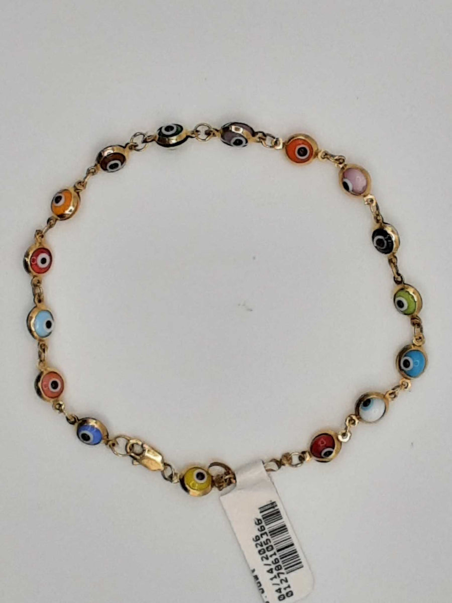 Bead Bracelet - Yellow Gold 14k (.585) 3.9 grams 7 inch