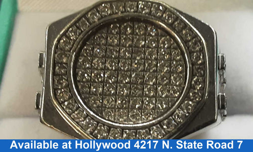 Men's Ring - White Gold 14k (.585) 7.7 grams Size 10