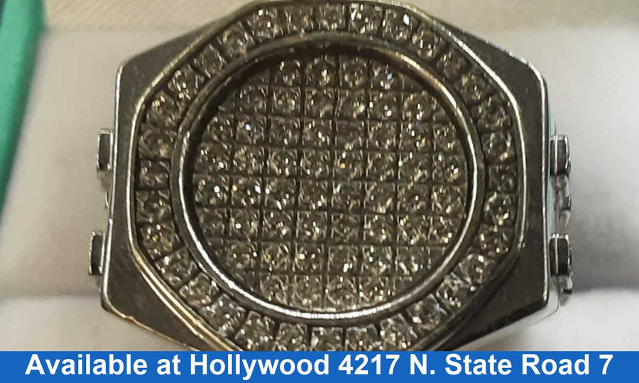 Men's Ring - White Gold 14k (.585) 7.7 grams Size 10