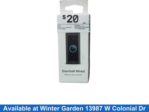 Ring Doorbell-3 Black Security Camera Only
