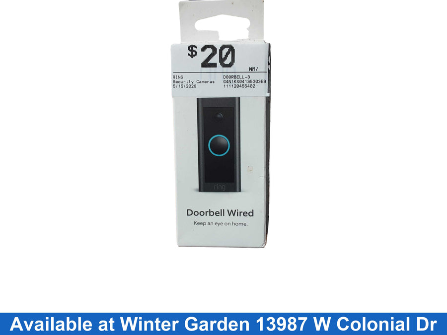 Ring Doorbell-3 Black Security Camera Only