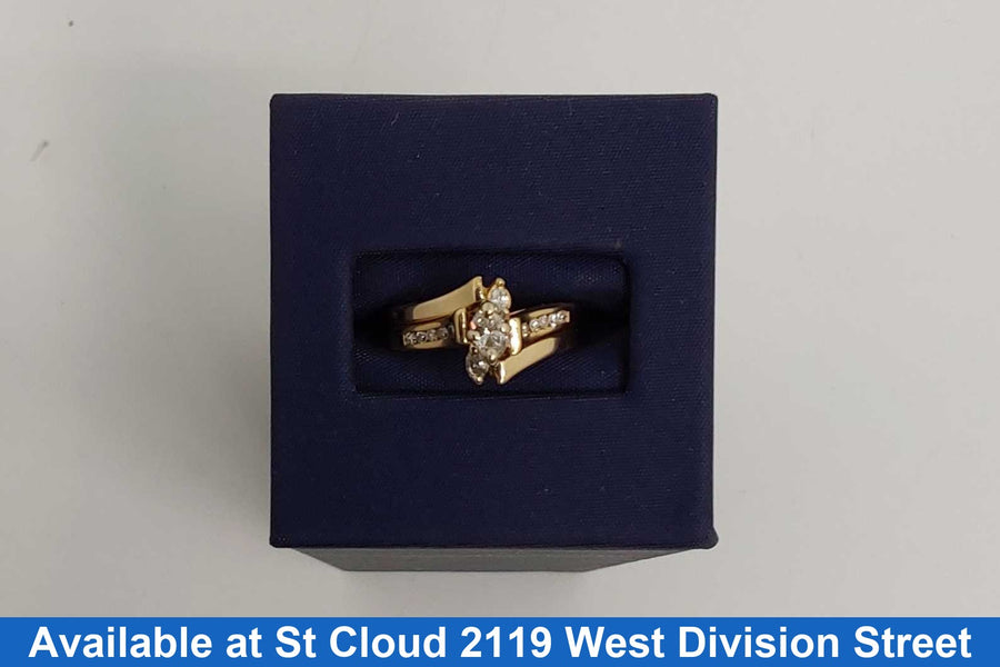 Ring - Engagement Set - Yellow Gold 14k (.585) 4.239 grams Size 5