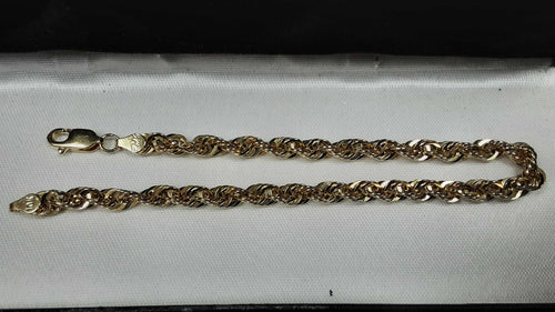 Rope Bracelet - Yellow Gold 10k (.417) 3.8 grams 8 inch
