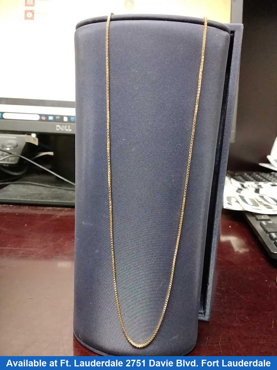 Box Chain - Yellow Gold 14k (.585) 3.9 grams 24 inch