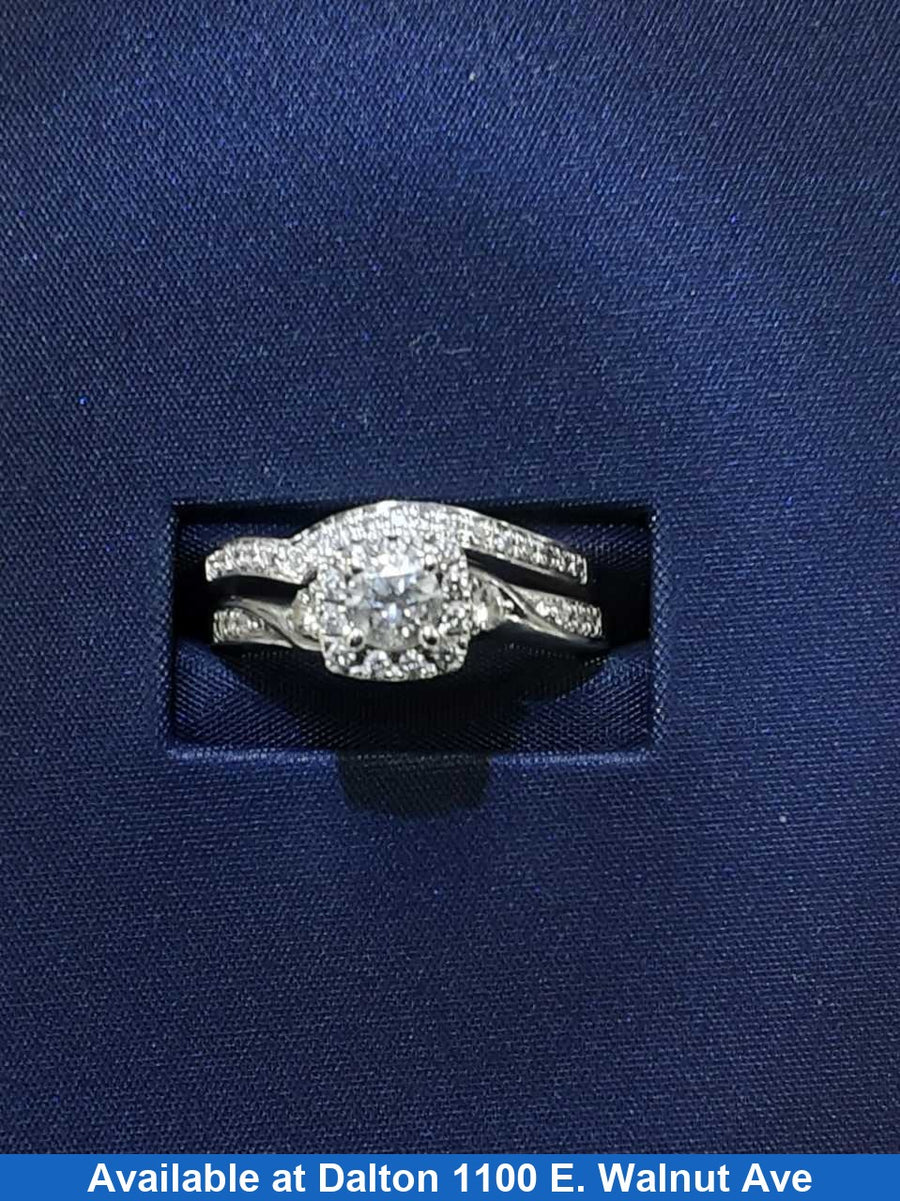 Ring - Engagement Set - White Gold 14k (.585) 5.6 grams Size 7