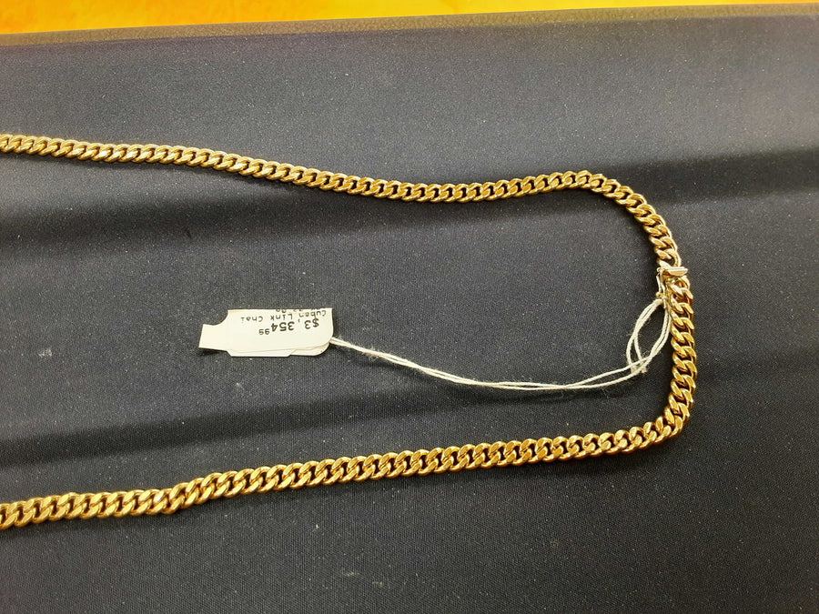 Cuban Link Chain - Yellow Gold 10k (.417) 32 grams 18 inch