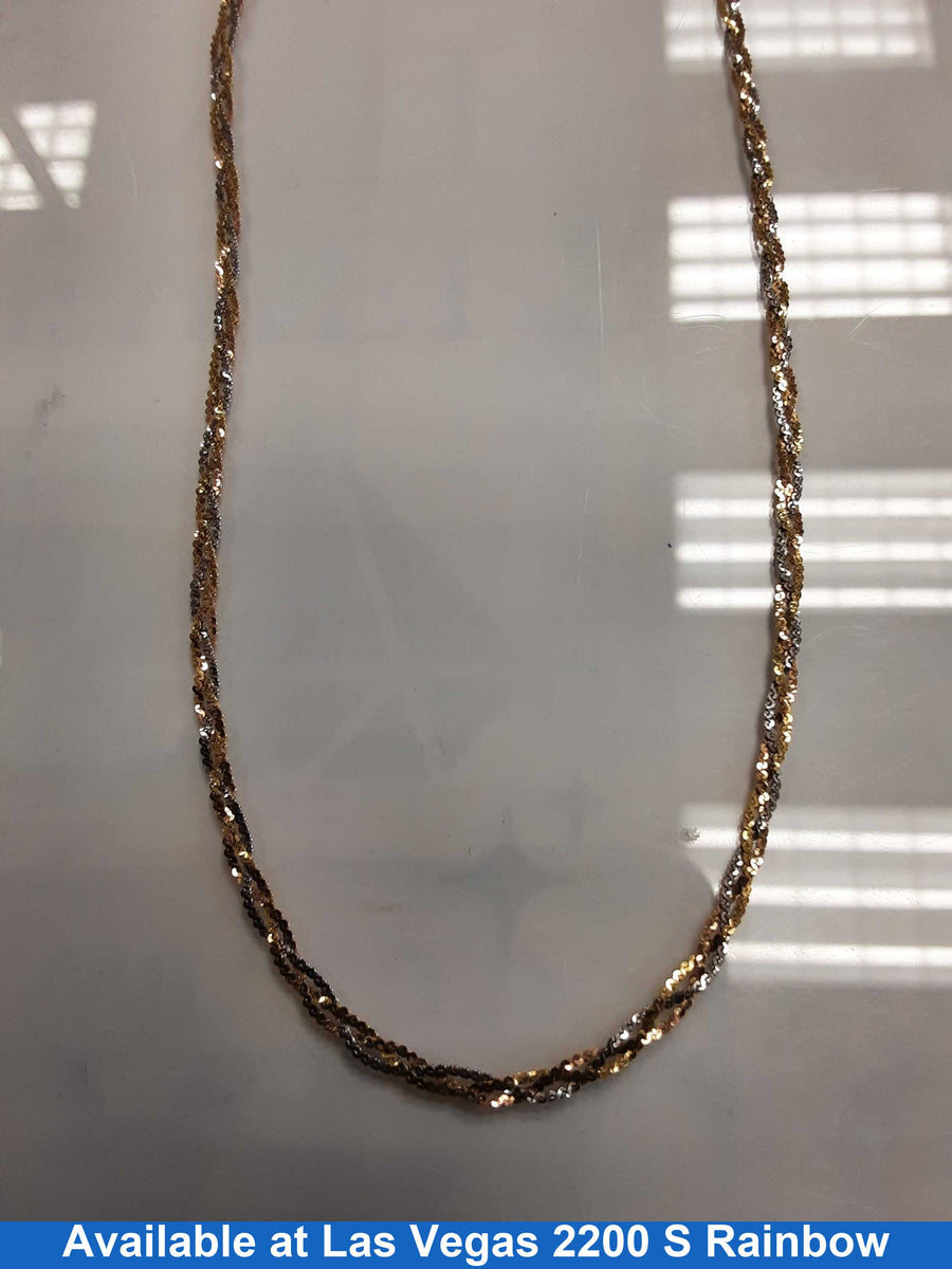 Tricolor Chain - Tricolor Gold 18k (.750) 4.5 grams 18 inch