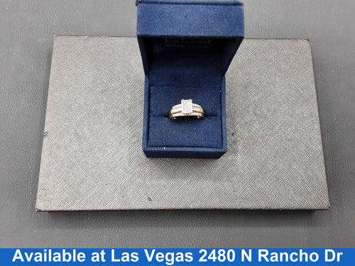 Ring - Engagement Set - Yellow Gold 10k (.417) 3.7 grams Size 6.5