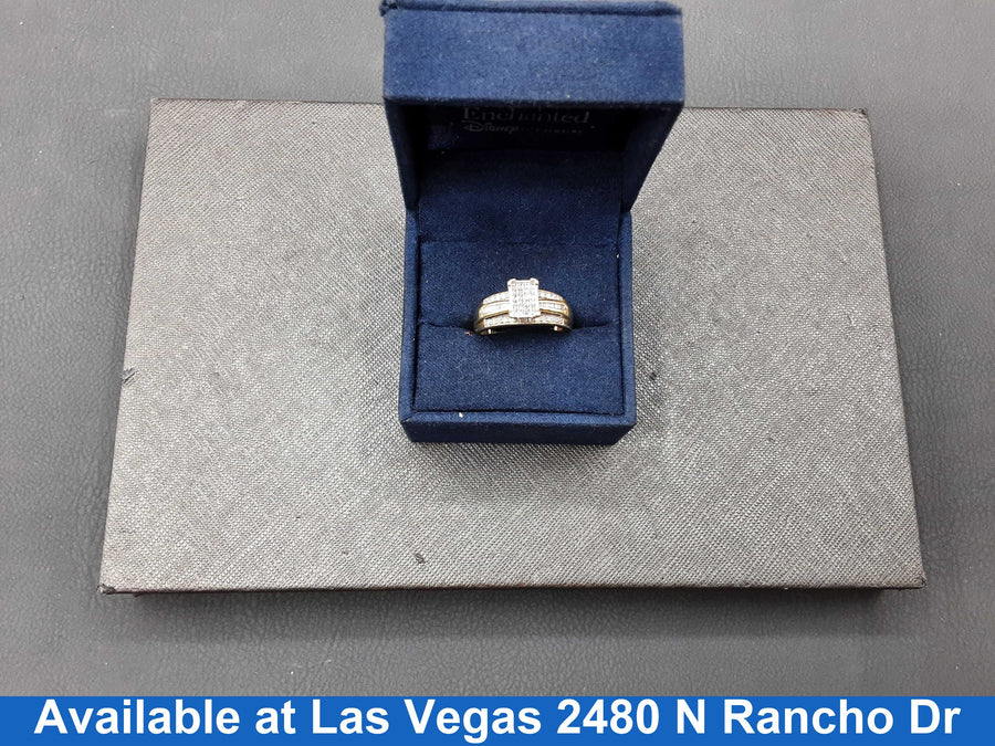 Ring - Engagement Set - Yellow Gold 10k (.417) 3.7 grams Size 6.5