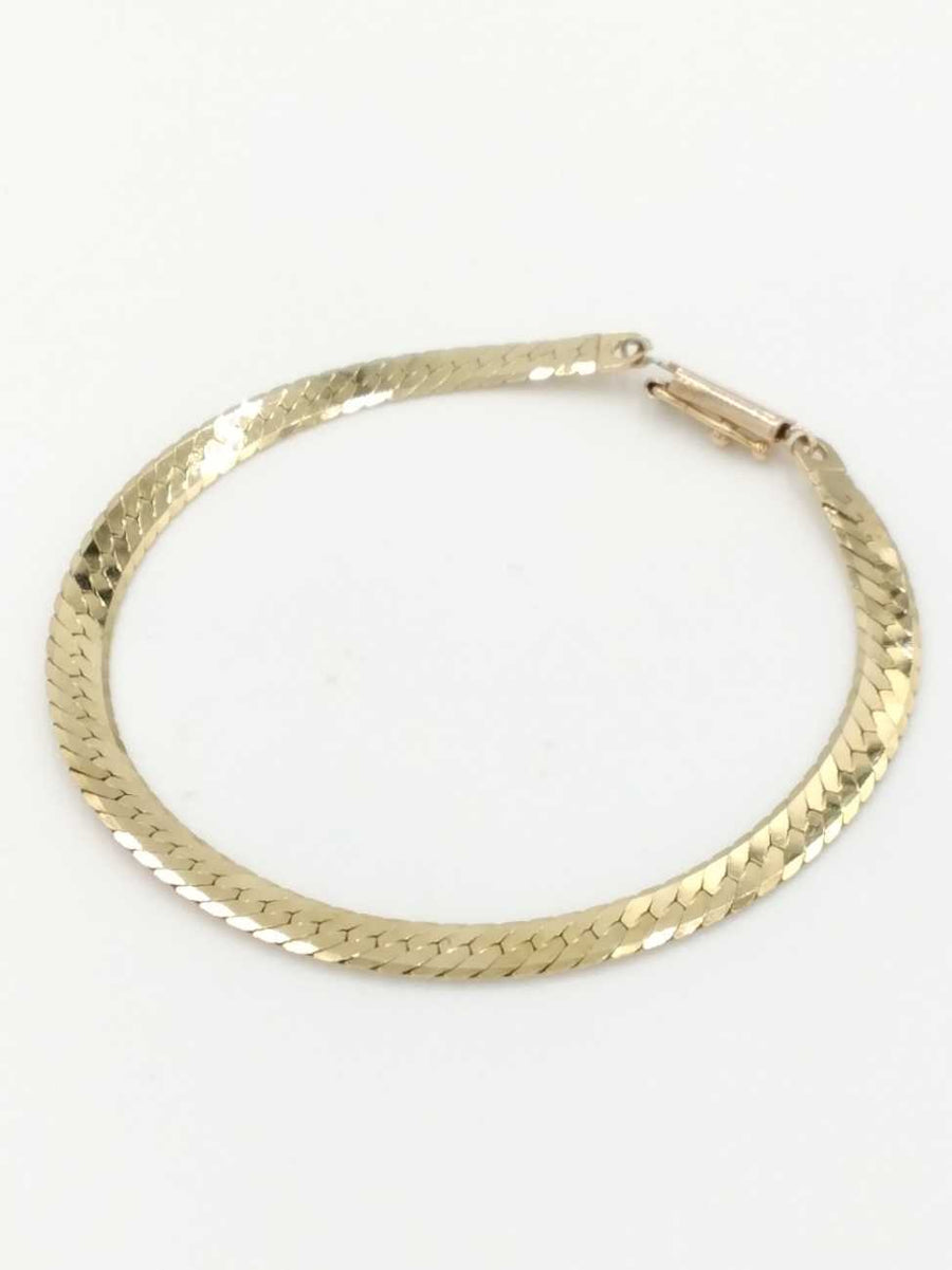 Herringbone Bracelet - Yellow Gold 14k (.585) 5.7 grams 7 inch