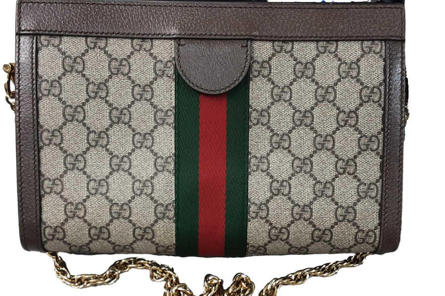 Gucci Ophidia Medium Shoulder Bag Brown Purse / Handbag