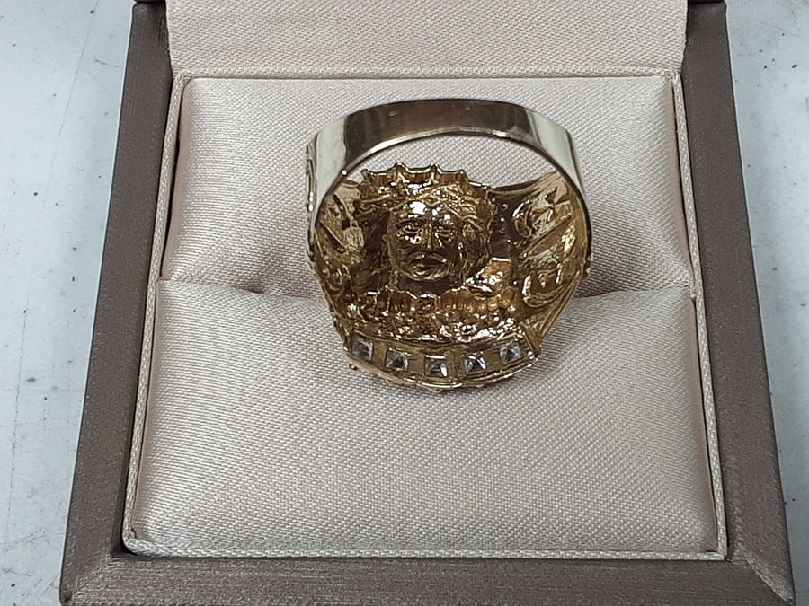 Men's Ring - Yellow Gold 10k (.417) 4.7 grams Size 12