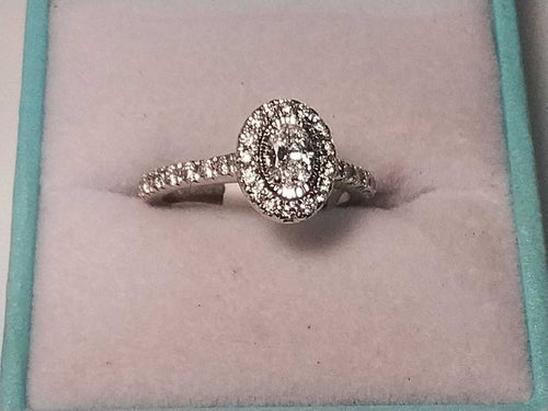 Ring - Engagement Set - White Gold 10k (.417) 3.6 grams Size 5.5