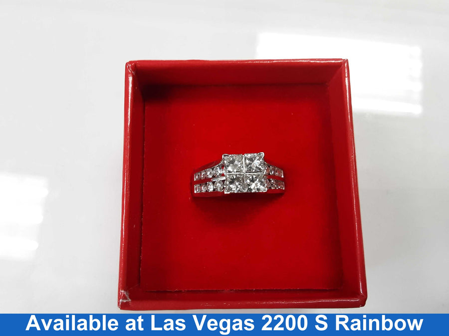 Ring - Wedding Set - White Gold 14k (.585) 5.9 grams Size 7