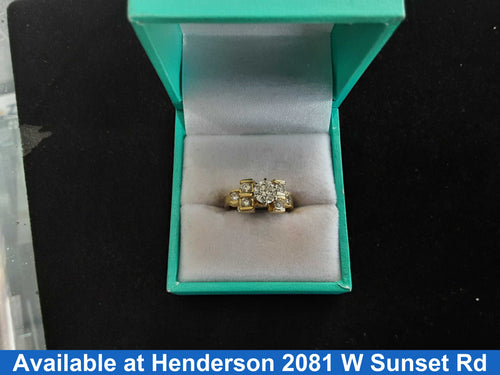 Women's Ring - Anniversary - Yellow Gold 14k (.585) 5.2 grams Size 20