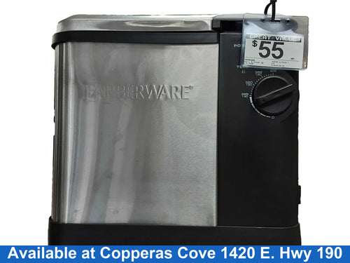 Faberware Indoor Outdoor Turkey Fryer Silver Small Kitchen Appliance