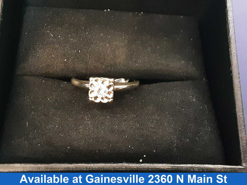 Women's Ring - Solitaire - White Gold 14k (.585) 2.1 grams Size 6